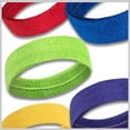 thumbnail image 4 of Suddora Kids Athletic Solid Color Cotton-Blend Head Sweatband, Neon Green, 4 of 6