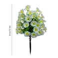 thumbnail image 3 of Artificial Trumpet Flowers with Ground Spikes for Outdoor Garden Decor, Fake Plastic Flower Stakes for Yard, Lawn, and Indoor Flower Pots, White 16 inch, 3 of 6