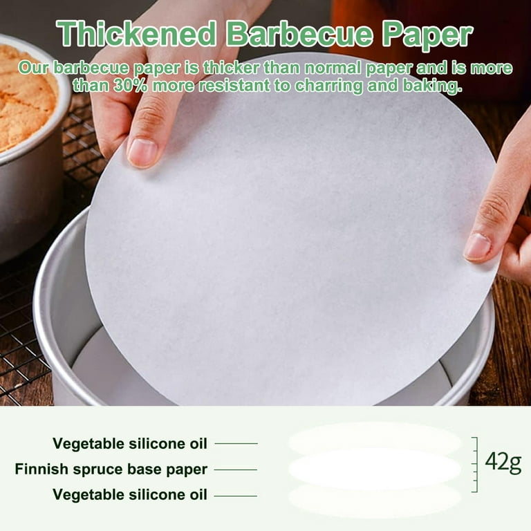 100 Pcs Baking Parchment Circles, inch Parchment Circles, Non