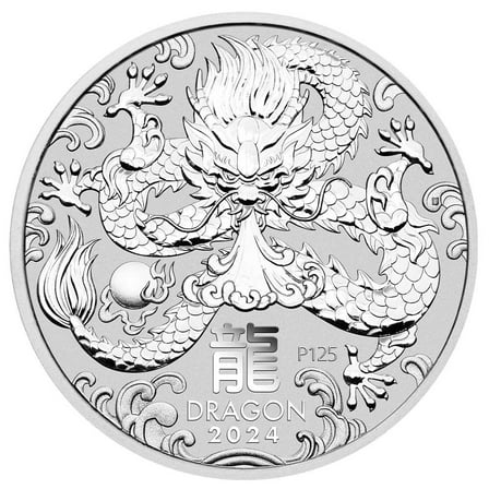 2024 Australian Silver Perth Dragon 1 oz .9999 Fine BU