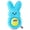 Blue, variant on PEEPS® Easter 7.5 inch Blue Bunny Plush Dog Toy with Tennis Ball