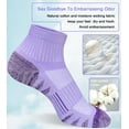 thumbnail image 5 of Womens Ankle Anti-blister Thick Cushioned Cotton Wicking Hiking Athletic Running Socks 5 Pairs, 5 of 6