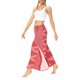 thumbnail image 3 of VISgogo Pantalones de pierna ancha de verano para mujer, pantalones sueltos sueltos de tiro medio con estampado bohemio con divisiones para yoga, playa, vacaciones VISgogo  moda, 3 of 7