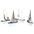 thumbnail image 1 of a refined and engaging product description based on your input:\n\n \n\n**4pcs Small Sailboat Model Decorations – Nautical Home Decor | Beach Themed Boat, 1 of 2