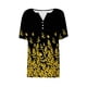 thumbnail image 5 of Fiudx Ofertas de La Semana Blusa de Manga Corta Estampada a La Moda para Mujer, Blusas Informales con Cuello En V, 5 of 5