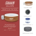 thumbnail image 6 of Coleman Ponderosa AirJet Inflatable Hot Tub with EnergySense Cover, 71"x26", 6 of 13
