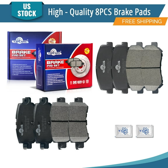 YXPCARS 8PCS Brake Pads(D1623 D1624), Front & Rear Ceramic Pads for Mazda CX-5 2013-2015 All Models