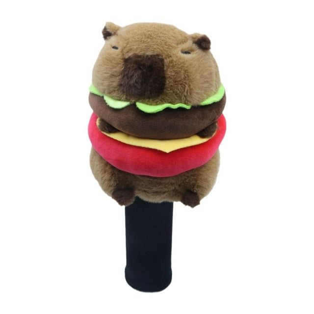 Funda protectora para cabeza de de golf de capibara de peluche, accesorio novedoso, adorable funda de dibujos animados para regalo de golfista.
