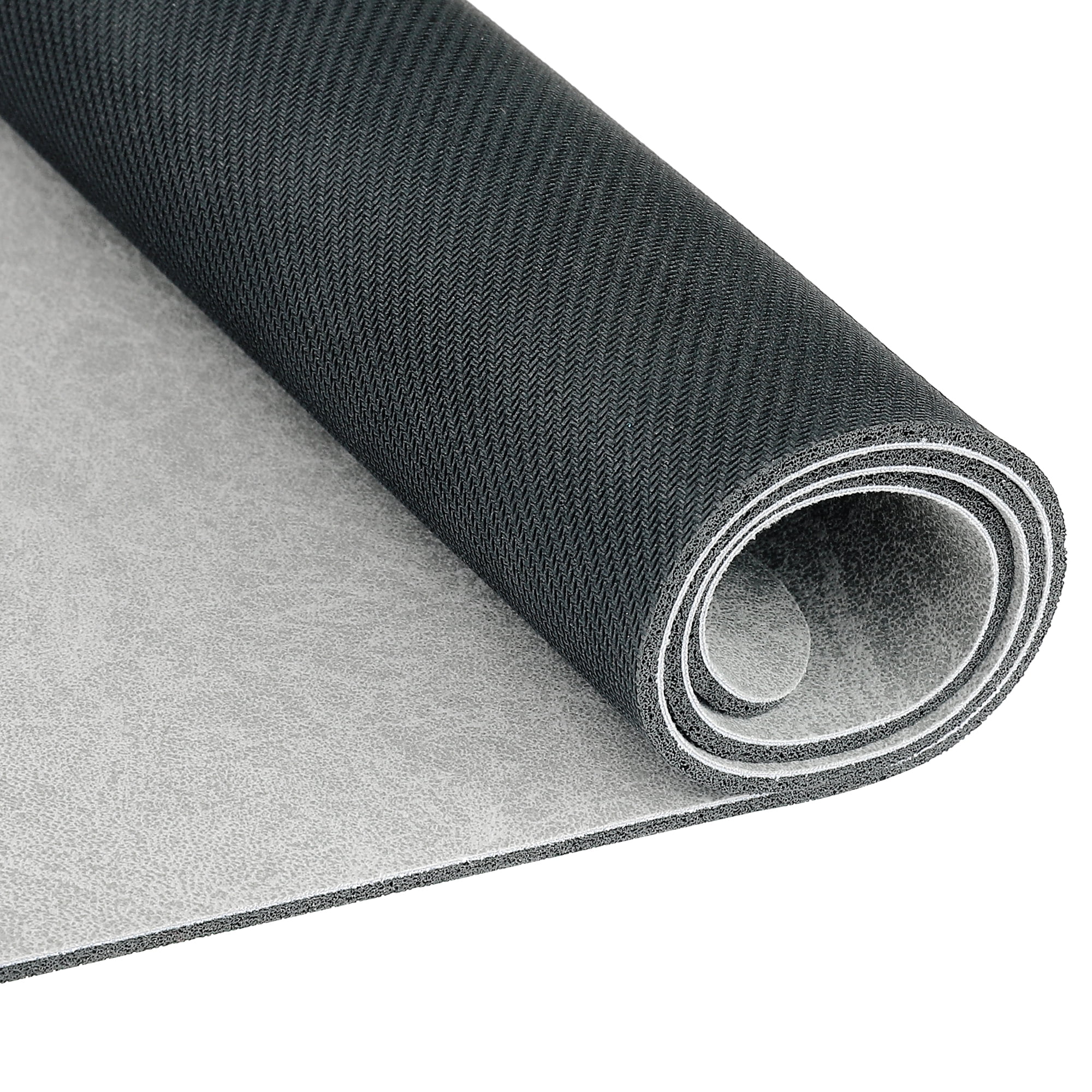 Unique Bargains Absorbent Bath Mat Non-Slip Floor Rug for Bathroom Kitchen Shower Sink Grey Feather-1 16"x24"