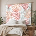 thumbnail image 3 of Red Orange Grey Coral Coastal Large Tapestry for Bedroom Wall Hanging Tapestry,Summer Beach Seaside Nautical Ceiling Backdrop Tapestries Poster Blanket Wall Decor for Living Room 86" x 104", 3 of 8