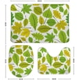 thumbnail image 2 of SKYSONIC Non-Slip 3 Piece Bathroom Rug Set Beautiful Natural Leaves Soft Contour Rug + Toilet Lid Cover + Bath Mat for Bathroom Decor, 2 of 6