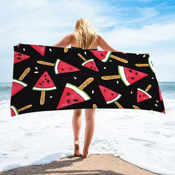 RKSTN Tente pour Enfants Bricolage 75X150cm 250G Serviette de Plage Carrée Imprimée Châle en Microfibre Serviette de Plage Tapis de Plage Été Série Melon D\'eau C Déco Maison;Articles Ménagers;Essentiels de Voyage