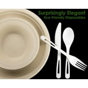 Avant Grub 9 Round Kraft Microwavable Nature-Friendly Plant Fiber Disposable Plates, 25 Pack