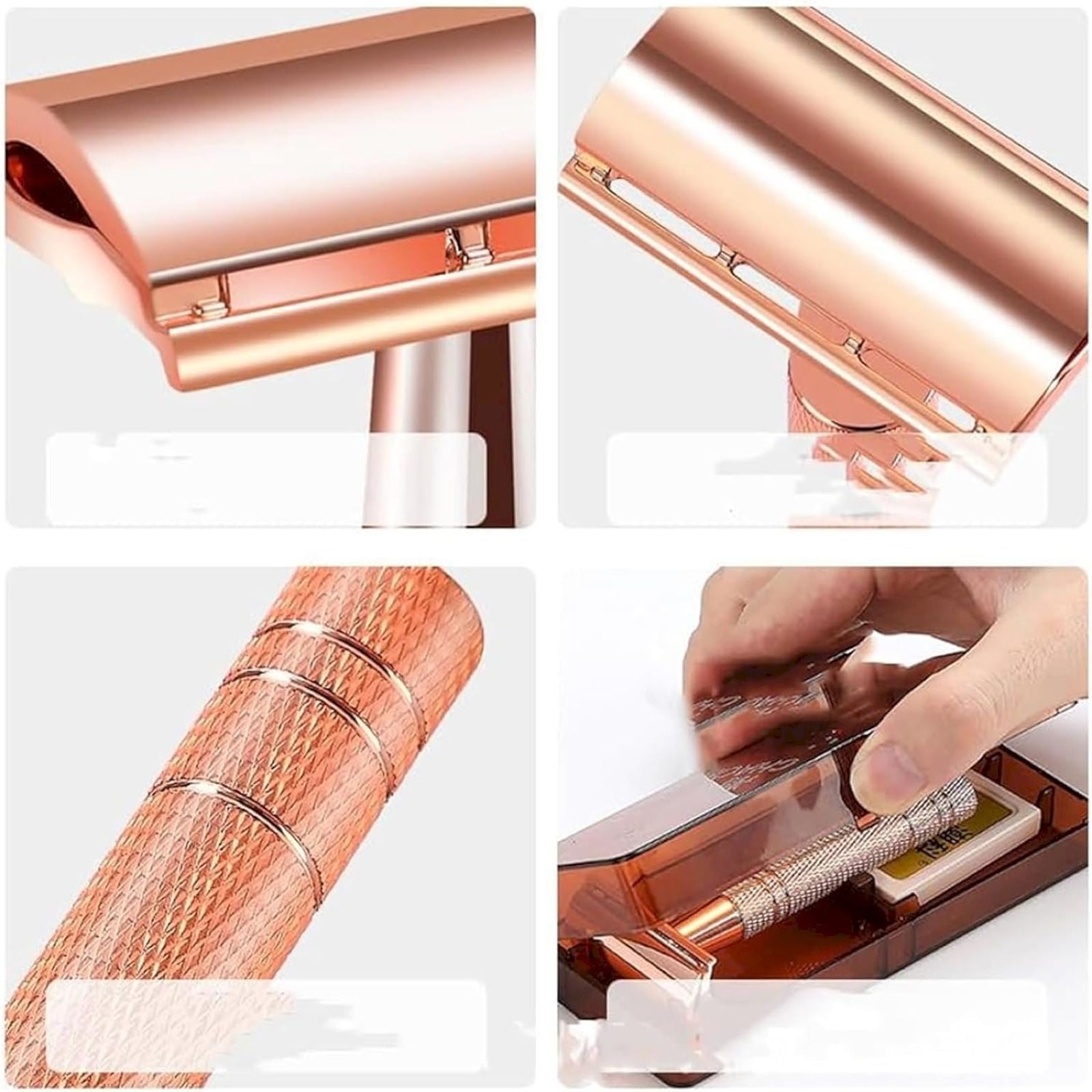 Single Blade Razor Safety Razor For Women Reusable Metal One Blade Razor With 10 Double Edge Blades Anti Slip Handle Smooth Shaving Body Hair Removal Reusable Razor For Sensitive Skin