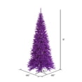 thumbnail image 2 of Vickerman 9' Purple Fir Slim Artificial Christmas Tree, Unlit - Faux Fir Christmas Tree - Seasonal Indoor Home Decor, 2 of 3