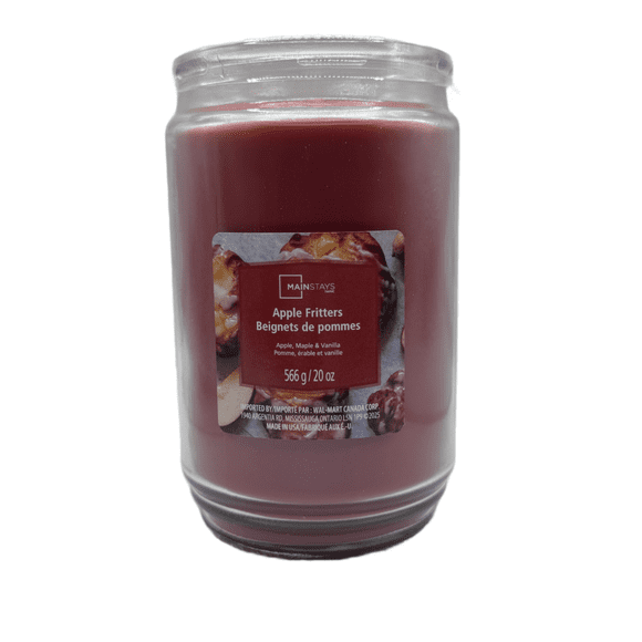 Mainstays Apple Fritter Scented Single-Wick Glass Jar Candle, 20 oz