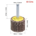 thumbnail image 2 of Uxcell 1.2 Inch Flap Wheels Shank Mounted Sanding Disc 80 Grits 5 Pack, 2 of 5