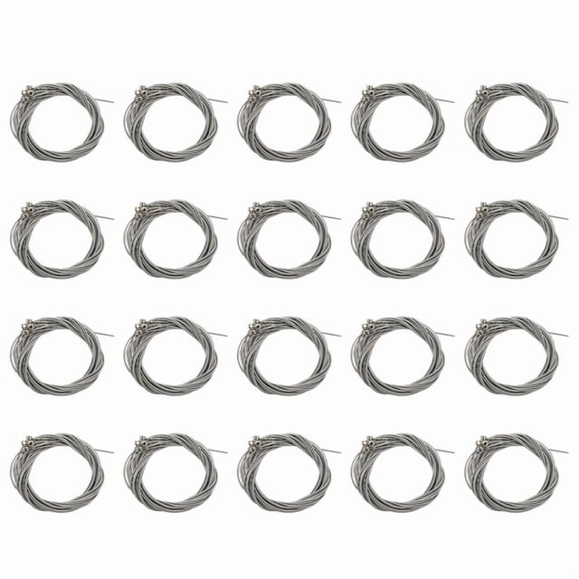 80 Piezas Cuerdas para Bajo de Acero Inoxidable Accesorios Piezas de Guitarra Bajo Cuerda de Guitarra Calibre Plateado Accesorios de Música para Guitarra Bajo