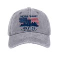 thumbnail image 4 of Unisex 911 Never Forget Hats 9/11 25th Anniversary Baseball Cap We Will Never Forget Hat 9/11 Patriot Day Commemorative Trucker Hat Gray, 4 of 5