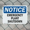 thumbnail image 5 of (2 Pack) Emergency Plant Shutdown OSHA Notice Sign 24 Inch X 18 Inch Plastic Sign, Weather Resistant, UV Protected for Workplace, Business, and Construction Site, Made in the USA, 5 of 8