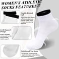 thumbnail image 2 of Loritta Secret Womens Ankle Socks, 8 Pairs Low Cut Cotton Athletic Running Sports Breathable Contrast Color Cuff Socks for Women, Size 9-11, 2 of 7