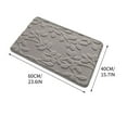 thumbnail image 3 of Entrance Door Mat, Bathroom Absorbent Mat, Non-Slip Mat, Thick Sea Mat, Solid Color Design, Leaf Pattern, for Home Use, Dirt Trapping, Floor Protector, Indoor/Outdoor Rug UKHBMC | Polyester, Gray, 3 of 9