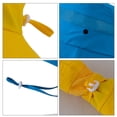 thumbnail image 3 of 2 Pieces Kids Sun Hat Wide Brim Foldable Cap UV Protection Hat with Rope for Beach Fishing - Turmeric + sky blue, 3 of 5