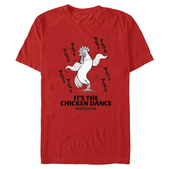 Mens Rooster Fighter Chicken Dance Panel T Shirt