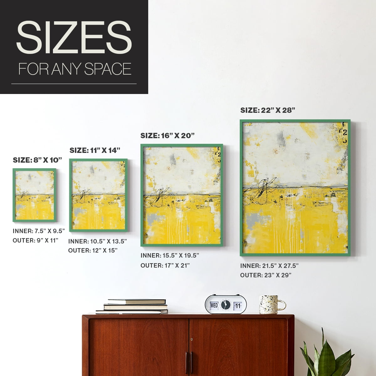 Yellow Bound Framed Print - Solid Wood in Single Picture Frame Solid Wood 2 Framed Print