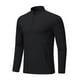 thumbnail image 1 of pstuiky Sudadera informal de manga larga con cuello alto para hombre, ideal para correr al aire libre y con cremallera de un cuarto. Camiseta/camiseta de manga larga con cuello alto para hombre., 1 of 6
