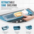 thumbnail image 3 of Dsscvnef Telescopic Storage Rack 2025 Upgraded Adjustable Telescopic Storage Rack Rack Kitchen and Bathroom Organizer Sponge Soap With Drying Rack Rolling Dish Drying Rack over the Adjustable, 3 of 3