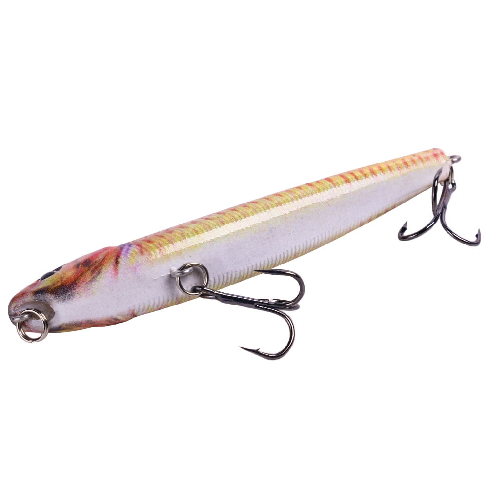 HENGJIA Fishing Lures, 5pcs Pencil Plopper Fishing Lure for Saltwater and Freshwater Deep Diving Fishing Bait Fishing Lures Kit for Bass Catfish Perch