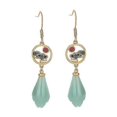 thumbnail image 1 of Imitation Hetian Jade And Magnolia Earrings--|Model code3681, 1 of 3