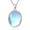 Style 1 - Moonstone, variant on 925 Sterling Silver Oval Moonstone/Turquoise Pendant Necklace, Dainty Necklace Jewelry Gifts for Women, with 18+2inch Chain