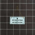 thumbnail image 6 of No Soliciting No Solicitar | Rustic Light Blue Wood 5 x 10" Hanging Sign, 6 of 8