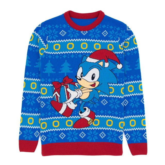 Sonic The Hedgehog Mens Ugly Christmas Sweaters