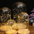 thumbnail image 3 of Batería Moderna LED De Cristal Cloche BLESIY Lámpara De Noche Luces De Hadas, 3 of 8