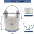 thumbnail image 3 of 2 Pack Large Woven Easter Baskets for Kids - Boy & Girl Options, Empty Basket with Gift Bags and Ribbons Cute Easter Decorations Bunny Ears Designs (Blue+Green), 3 of 7