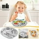 thumbnail image 1 of Platos divididos de acero inoxidable. Bandejas de comida divididas para niños. Platos para la cena para bebés, niños pequeños y niños. Forma de coche. Seguro, divertido, no tóxico. Lindo plato de comi, 1 of 9