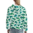 thumbnail image 7 of Salouo Green Sea Turtle Pattern Hoodie Sweatshirts for Women, Autumn Pullover Hoodie Workout Sweat Women's Long Sleeve Preppy Sweatshirts-X-Large, 7 of 7