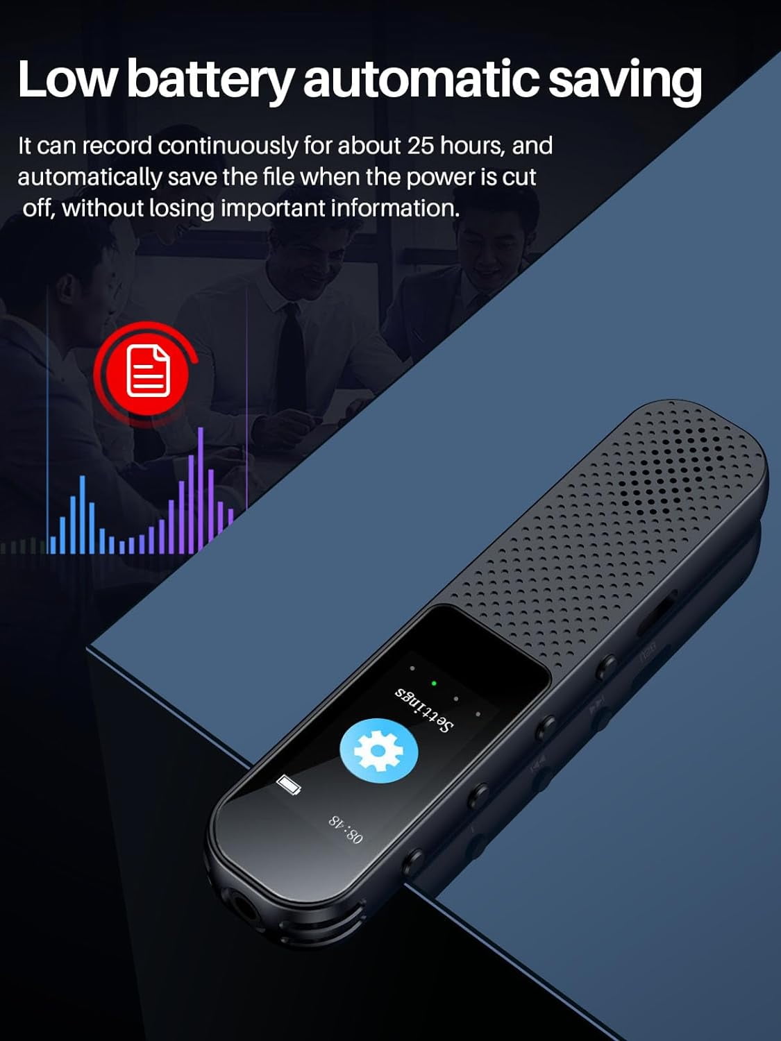 64GB Digital Voice Recorder AEKOMi Tape Recorder for Lecture,Meetings,Class,Voice Activated Recording Dictaphone Recording Device Audio Recorder with Playback,Speaker,Password MP3