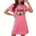 thumbnail image 1 of Camisón corto de talla grande para mujer, camisón de manga corta con estampado de pecho a la moda, camisón para mujer, 1 of 2