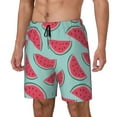 thumbnail image 2 of Balery Watermelon Mens Swim Trunks Swim Shorts for Men Quick Dry Inseam Beach Shorts with Compression Liner Pocket-XX-Large, 2 of 9