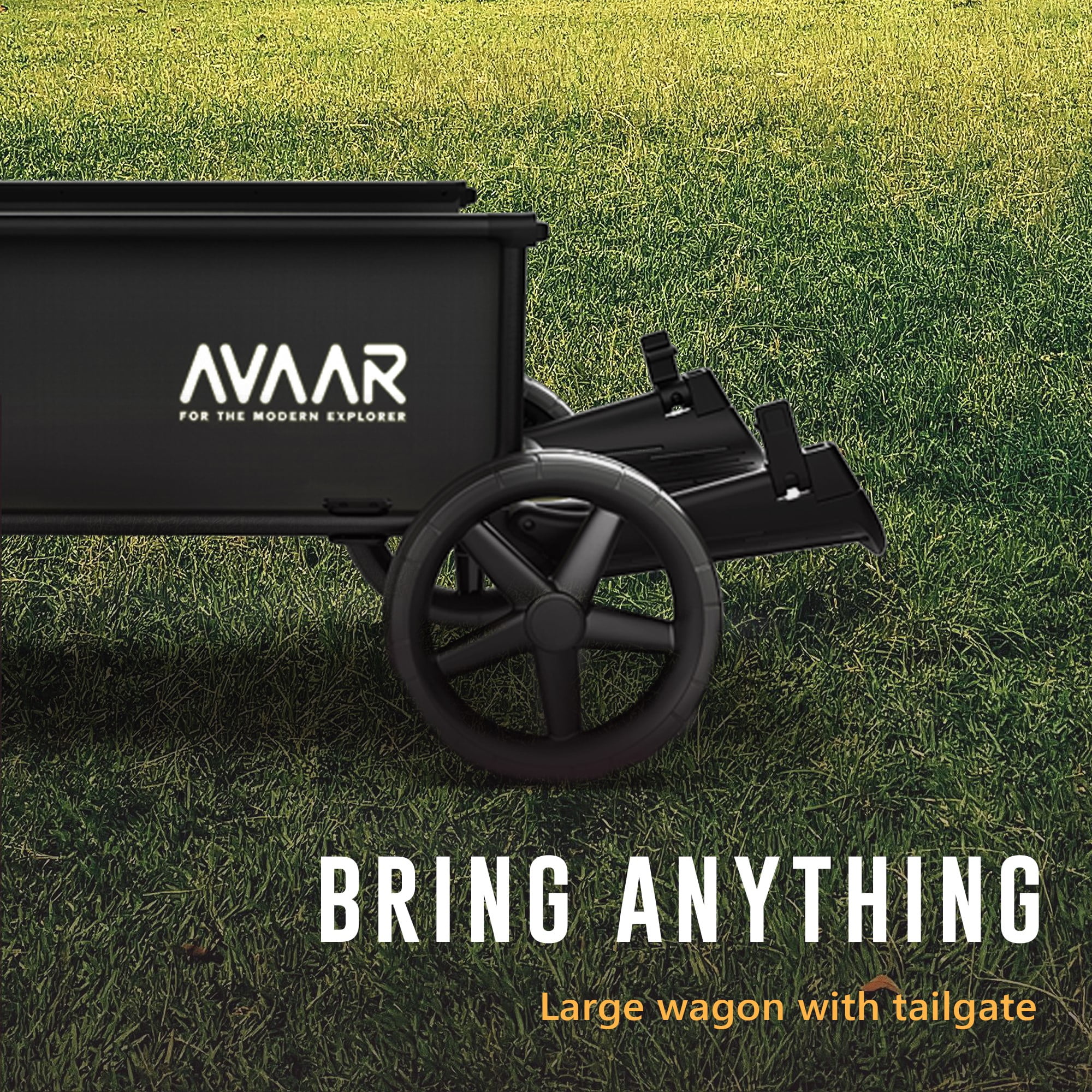 Avaar Utility Cart, Go Anywhere Series, Black