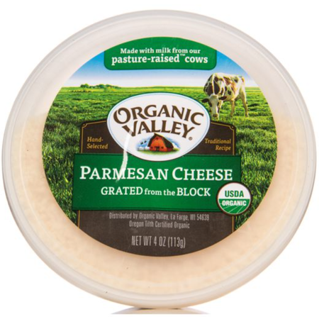(12 pack ) Organic Valley Grated Parmesan  4oz