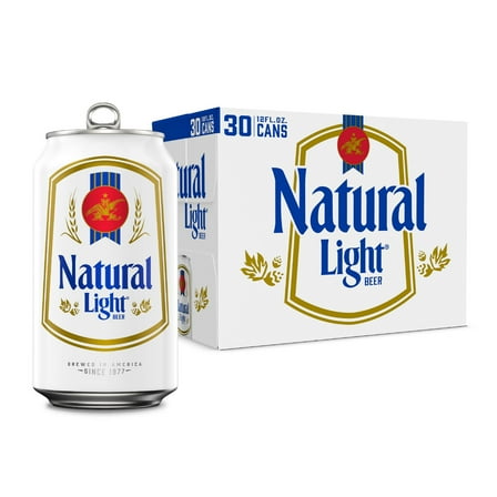 Natural Light American Lager Beer 30 Pack 12 fl oz Aluminum Cans 4.2% ABV