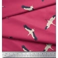 thumbnail image 1 of Soimoi Pink Viscose Chiffon Fabric Flying Stork Bird Print Fabric by Yard 42 Inch Wide, 1 of 3