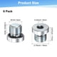 thumbnail image 3 of Uxcell 6-Pack Tapón de ajuste de tubería de cabeza hexagonal interior M14x1.5mm, tapón de socket de acero inoxidable con tornillo de sellado O-Ring, 3 of 6