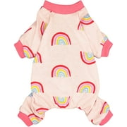 Fitwarm 100% Cotton Rainbow Pet Clothes for Dog Pajamas Onesies Jumpsuit Puppy Cat PJS XXL