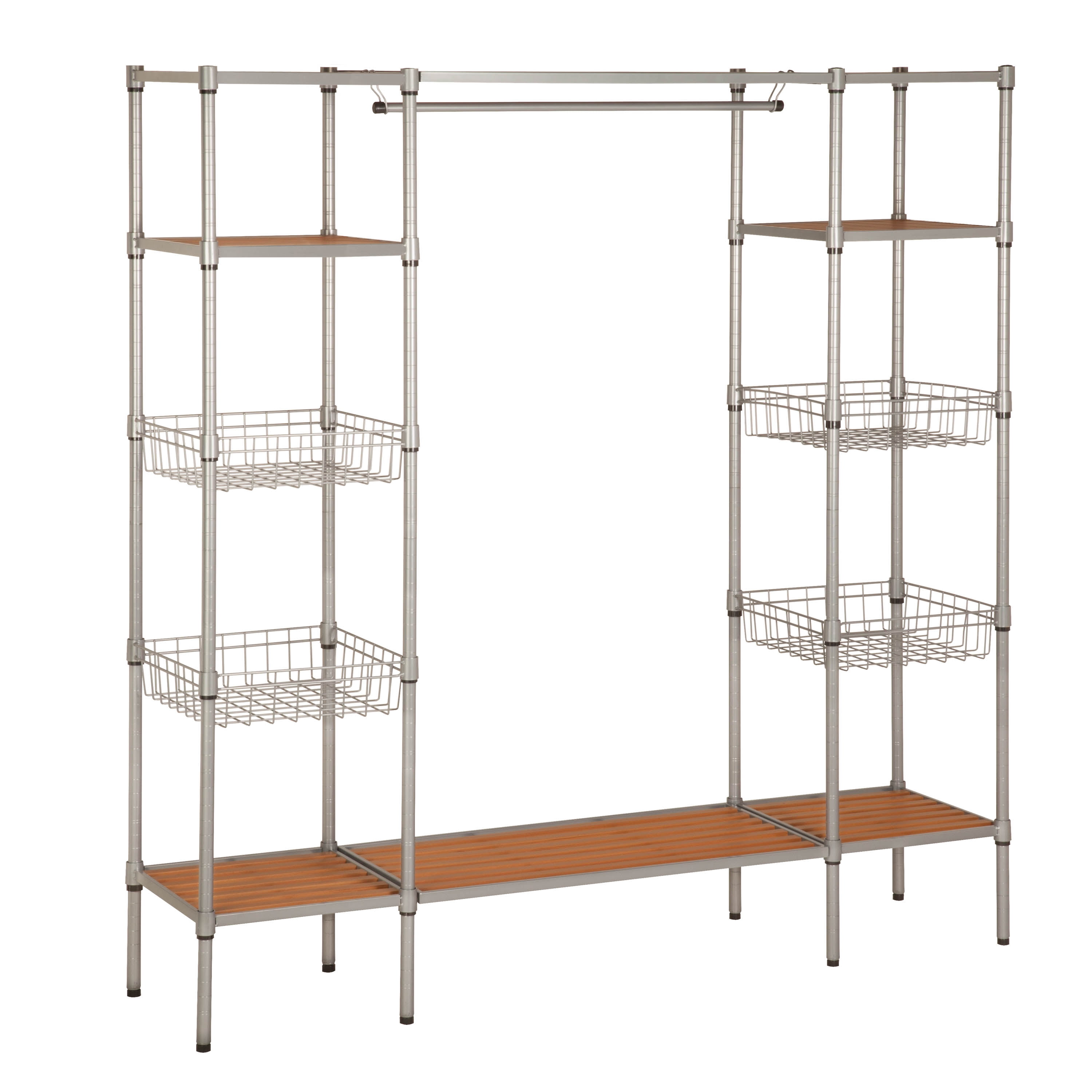 Honey Can Do 45 x 68 Freestanding Closet With Double Bar & Shelves